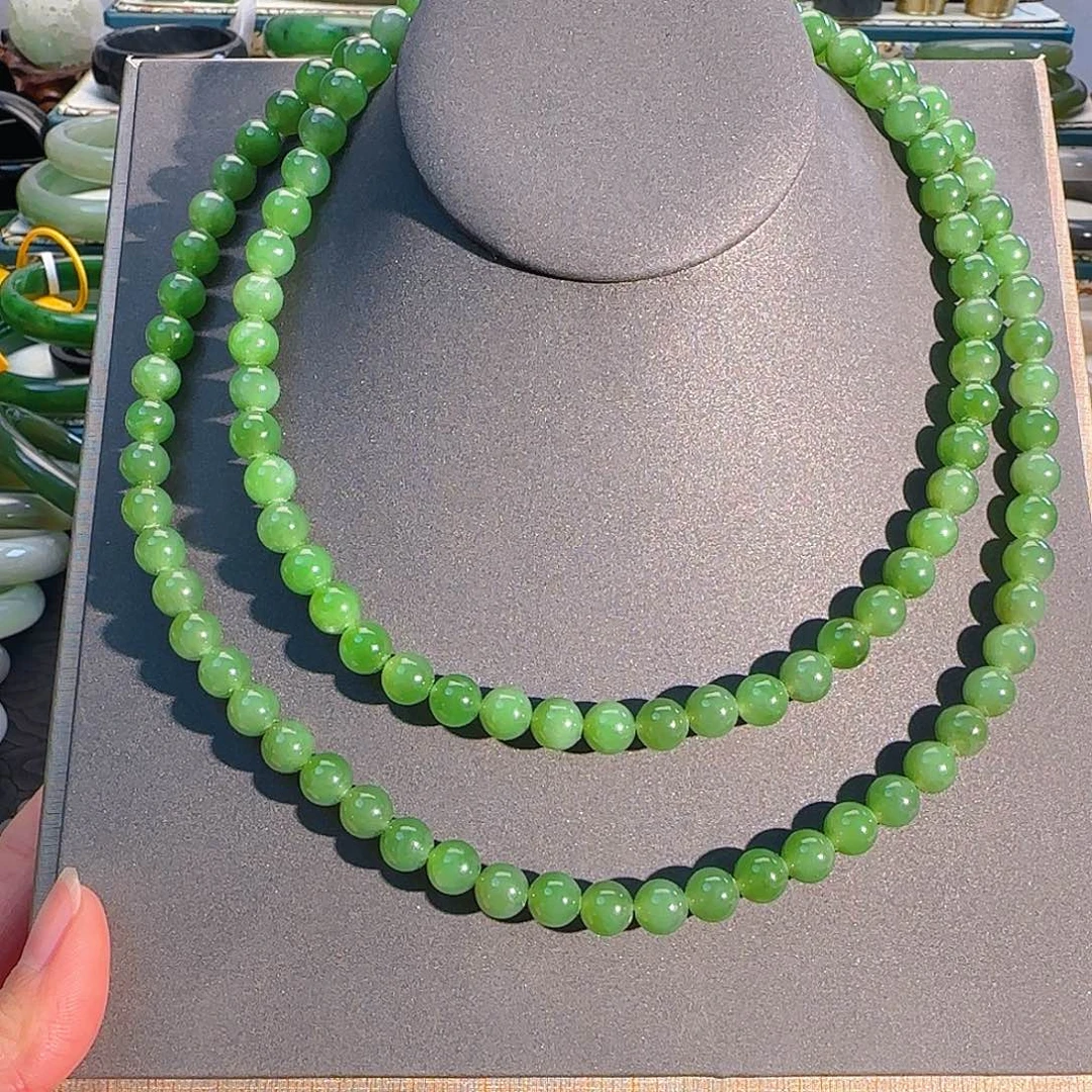 项链未镶嵌和田玉碧玉项链