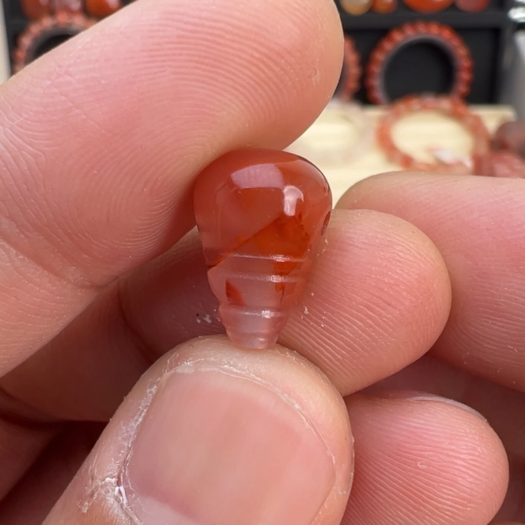 南红玛瑙未镶嵌颈饰三通9+