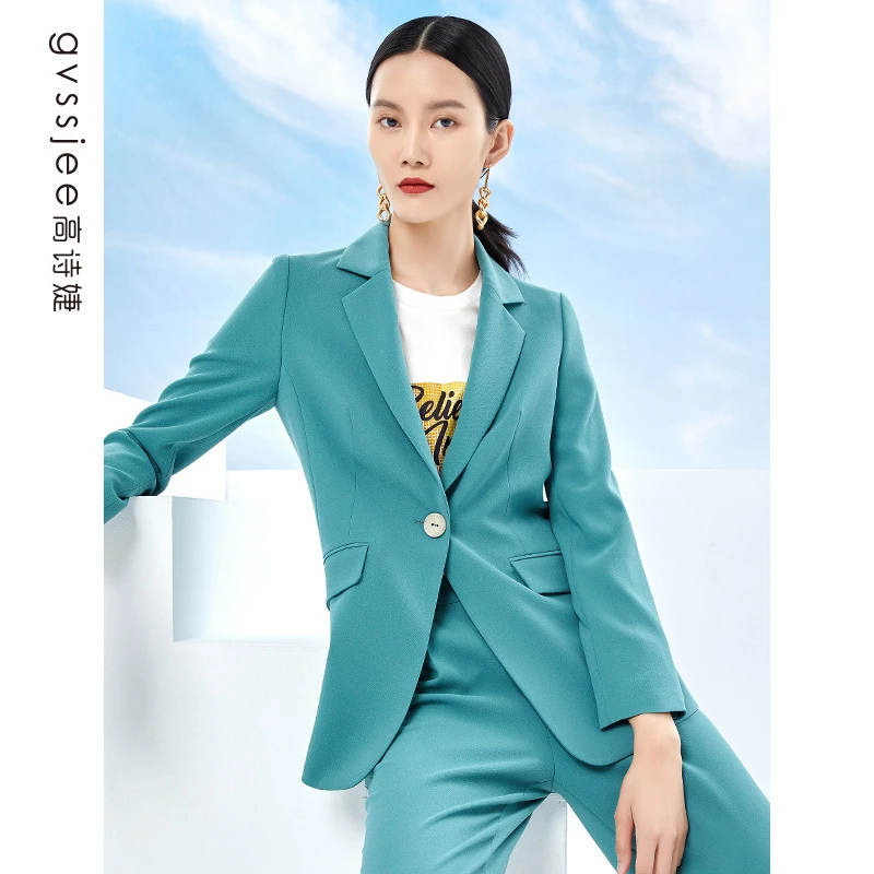高诗婕新款商场同款西装外套高档休闲百搭上衣潮221230036-51