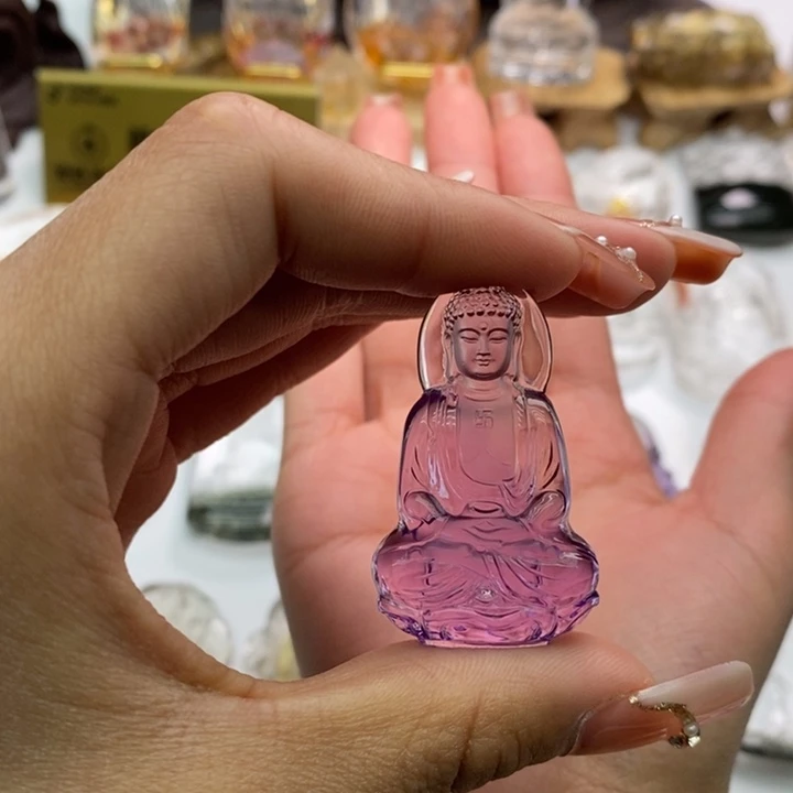 水晶颈饰未镶嵌以***，定制