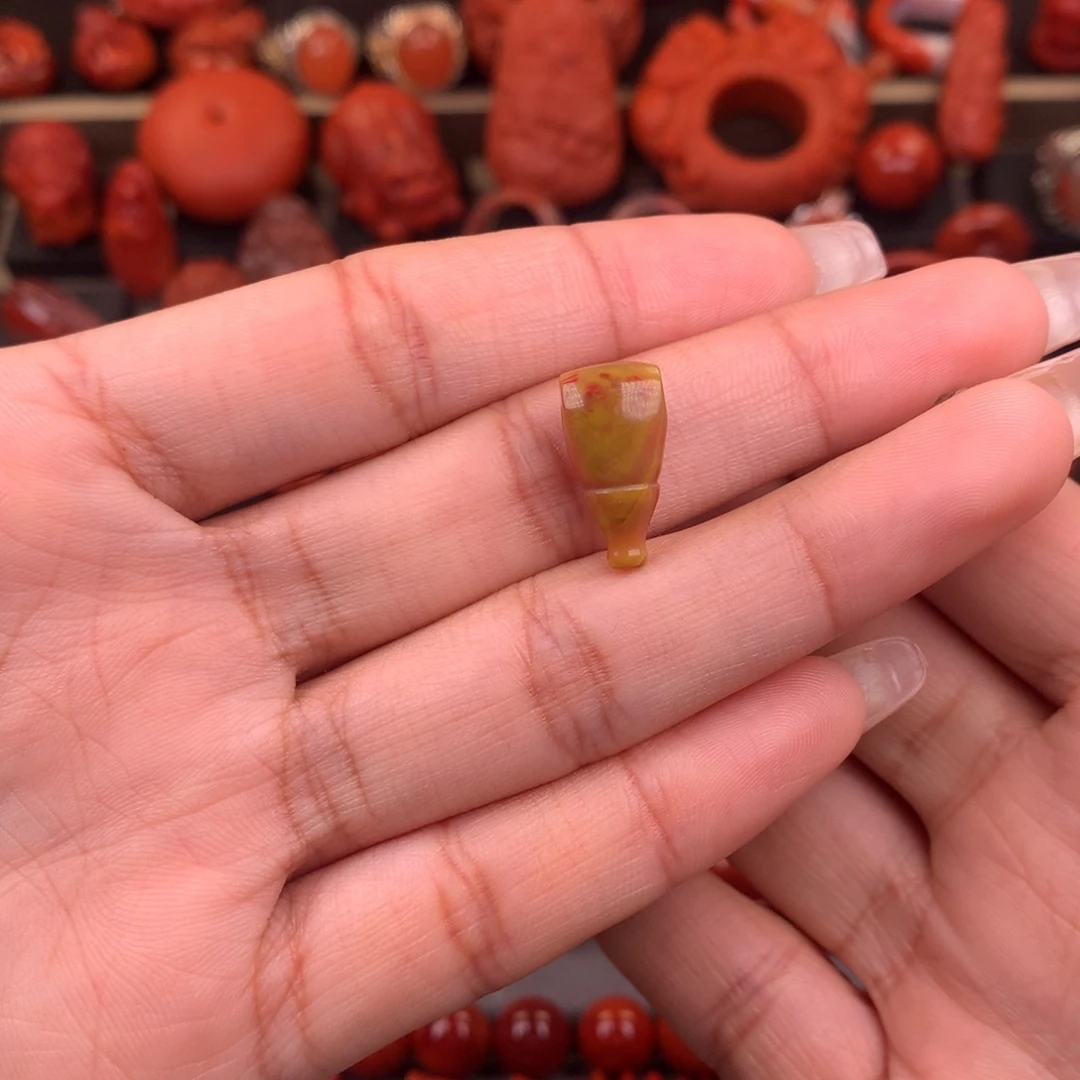 南红玛瑙未镶嵌三通8+