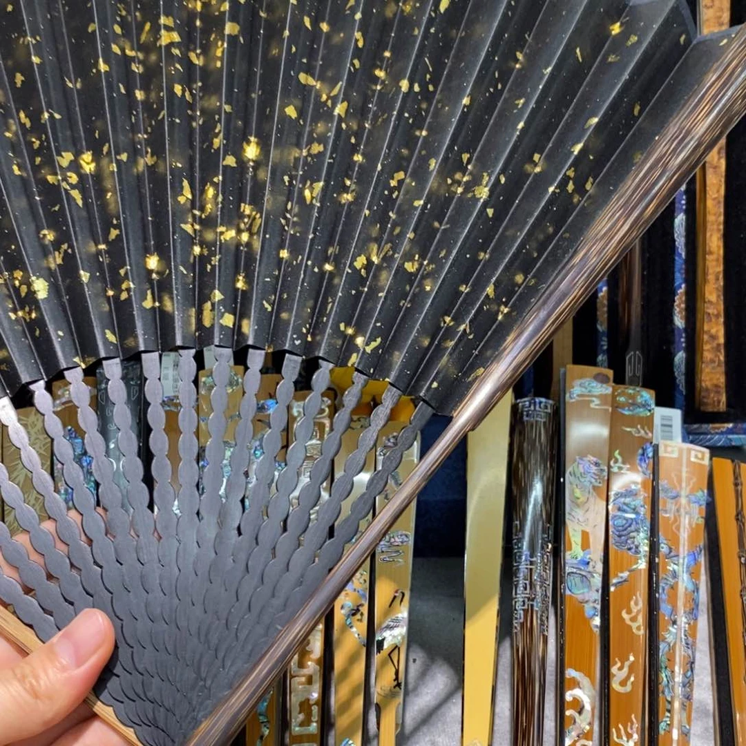 扇子棕竹龙鳞折扇