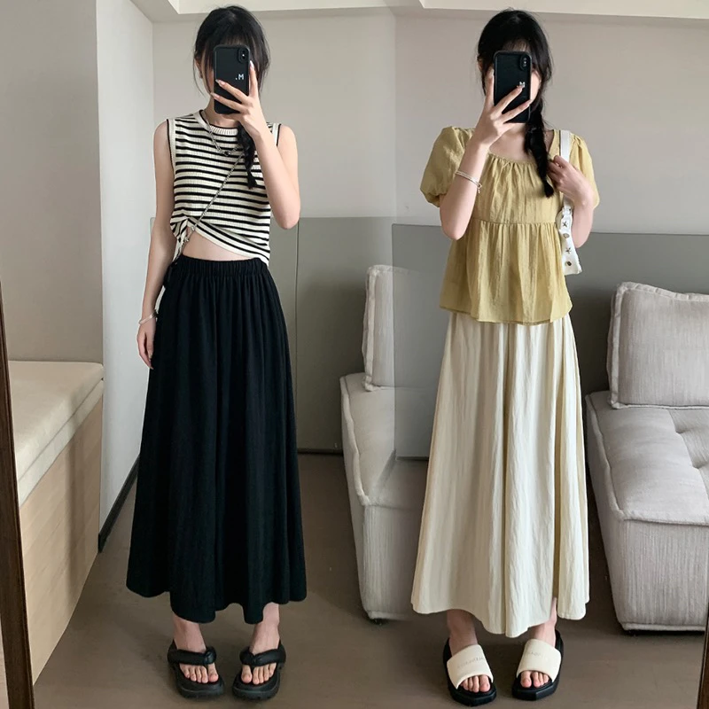 超凉爽！小个子夏季百搭肌理感显瘦裤裙666