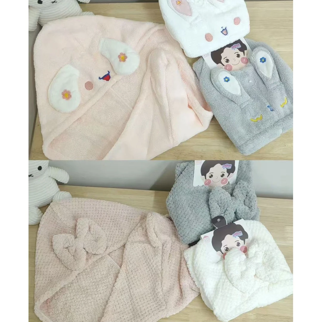 新款可爱卡通干发帽22104