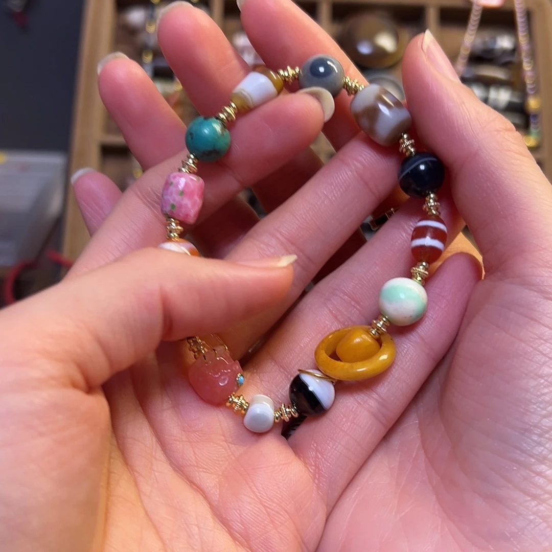 石英石纯铜手串儿