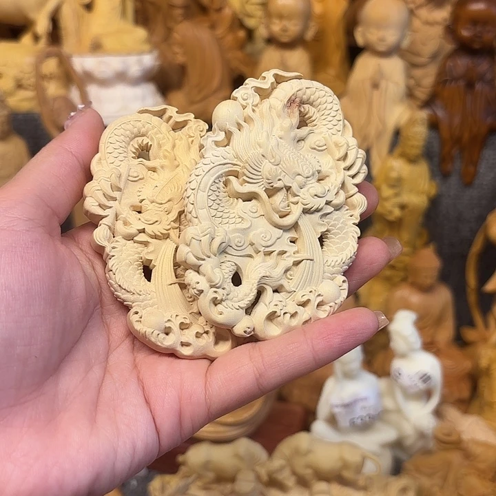 黄杨木黄杨木瑕疵龙牌