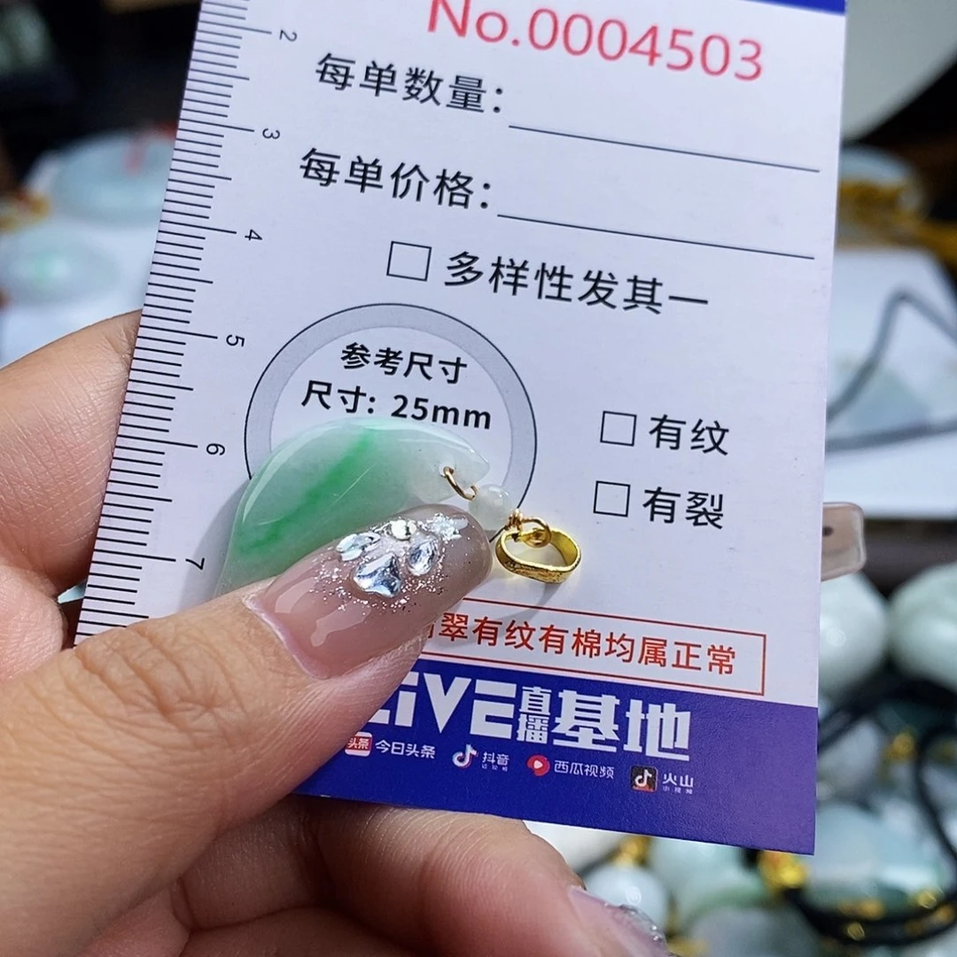 翡翠未镶嵌颈饰4503
