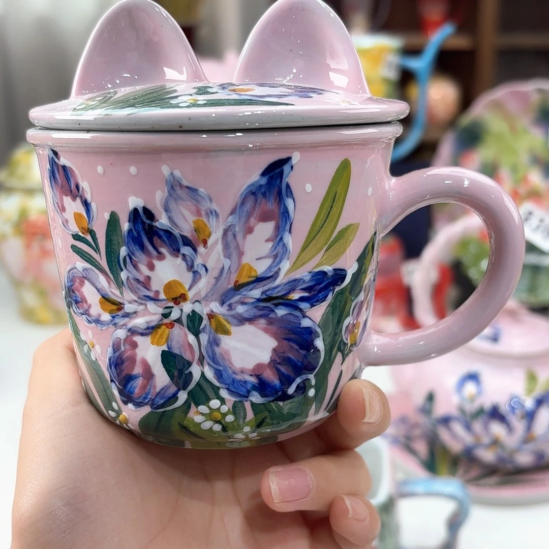 景德镇手绘高温釉下彩陶瓷茶具