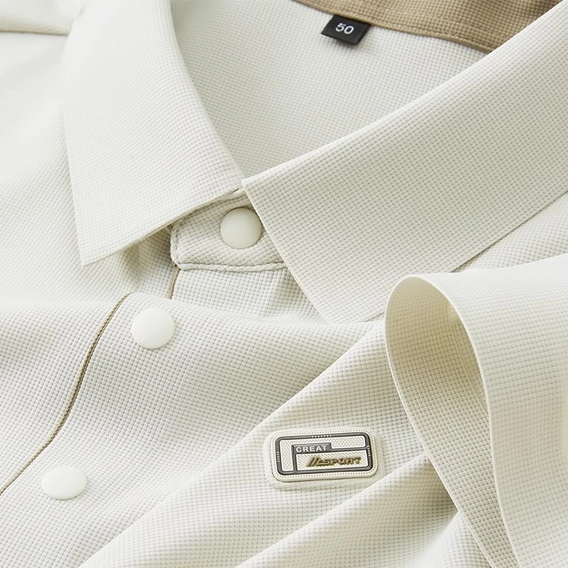 MERCUTON姆尔丘顿无痕polo衫男士短袖t恤新款夏季翻领休闲上衣服