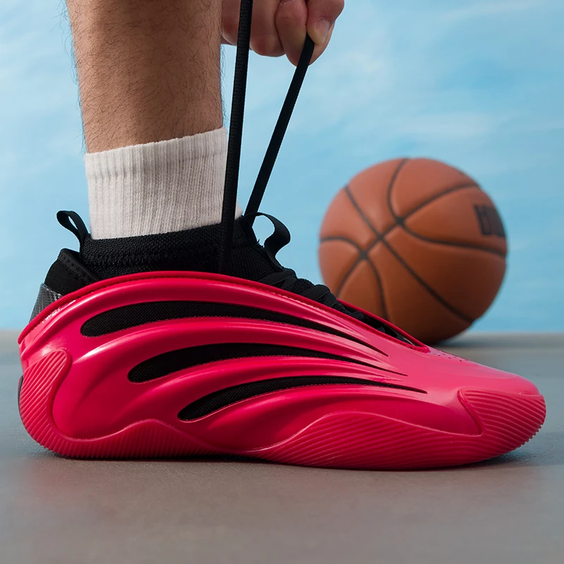 阿迪达斯男鞋2025新款运动鞋轻便缓震透气比赛训练篮球鞋JS1304