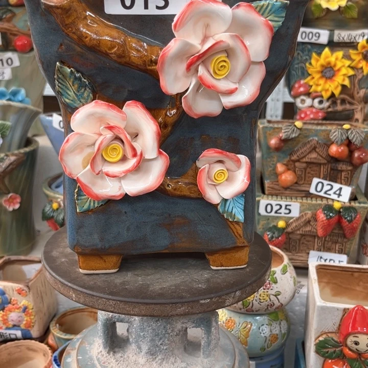 紫砂花盆粗陶材质多肉花盆