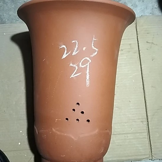 紫砂红泥莲花金钟一个