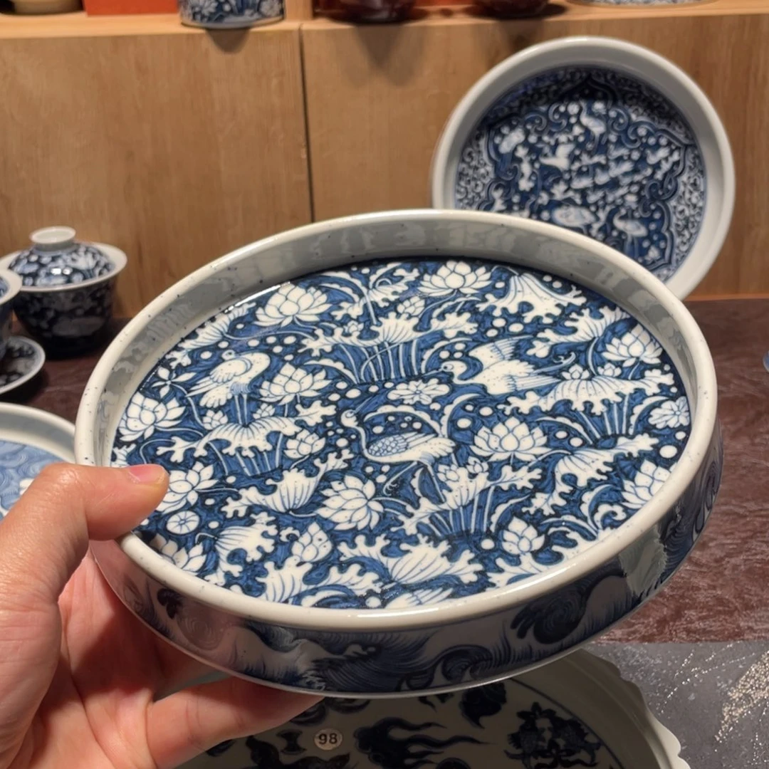 景德镇纯手工手绘一鹭壶承