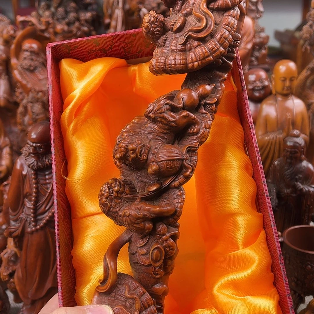 黄杨木黄杨木雕刻长度24厘米如意