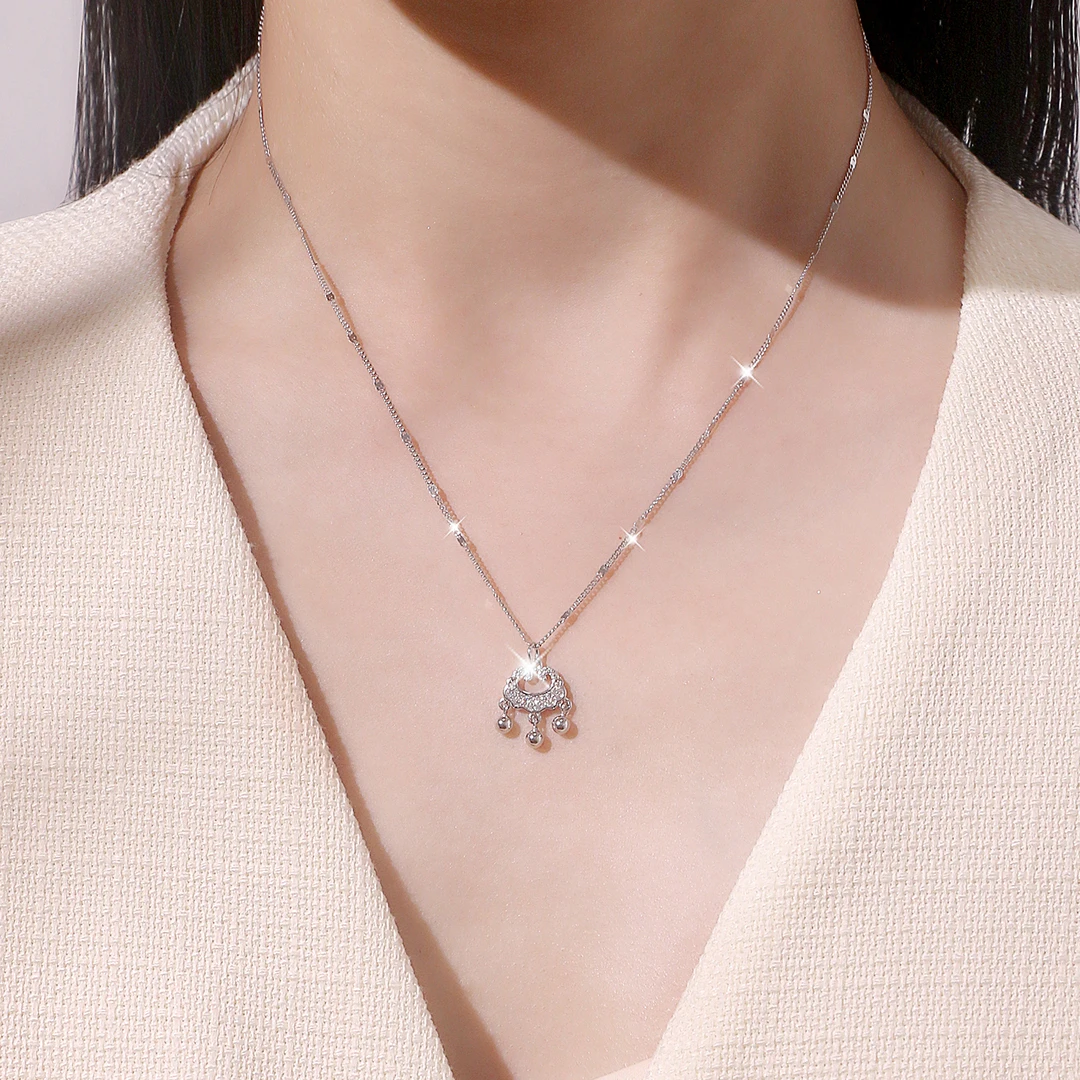 吊坠925银 平安锁项链女款2025新款纯银小众高级生日礼物送女闺蜜