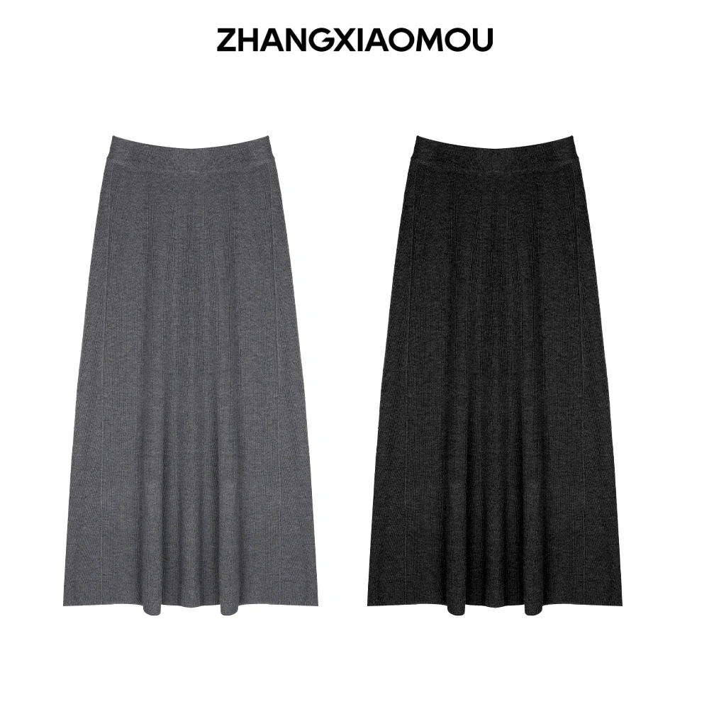 张小某绵羊毛混纺松紧腰针织半身裙 2046