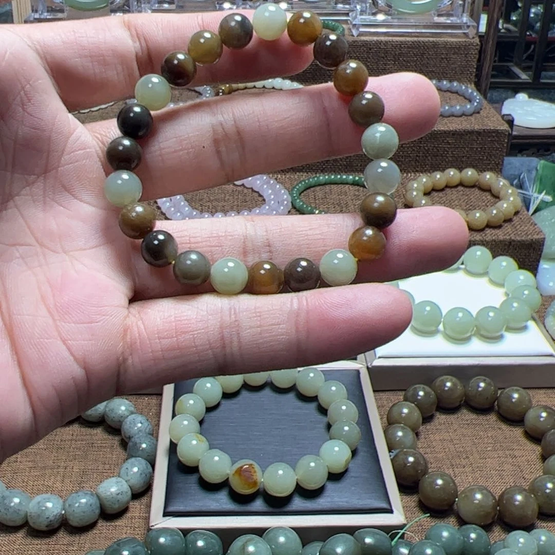 手链未镶嵌和田玉（糖玉）