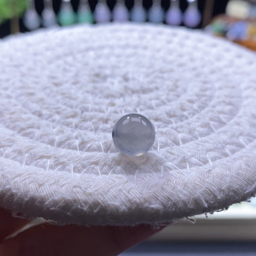 翡翠未镶嵌吊坠(不含链)翡翠黑杠珠卡9.5