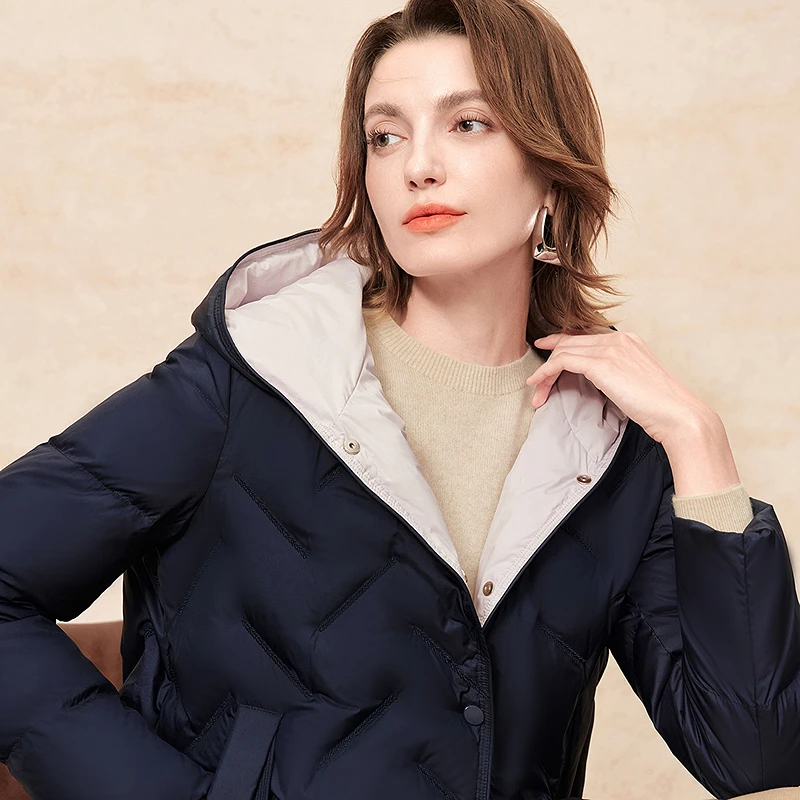 FINITY菲妮迪【85白鹅绒羽绒服】显瘦遮肉气质时尚休闲百搭女士冬季