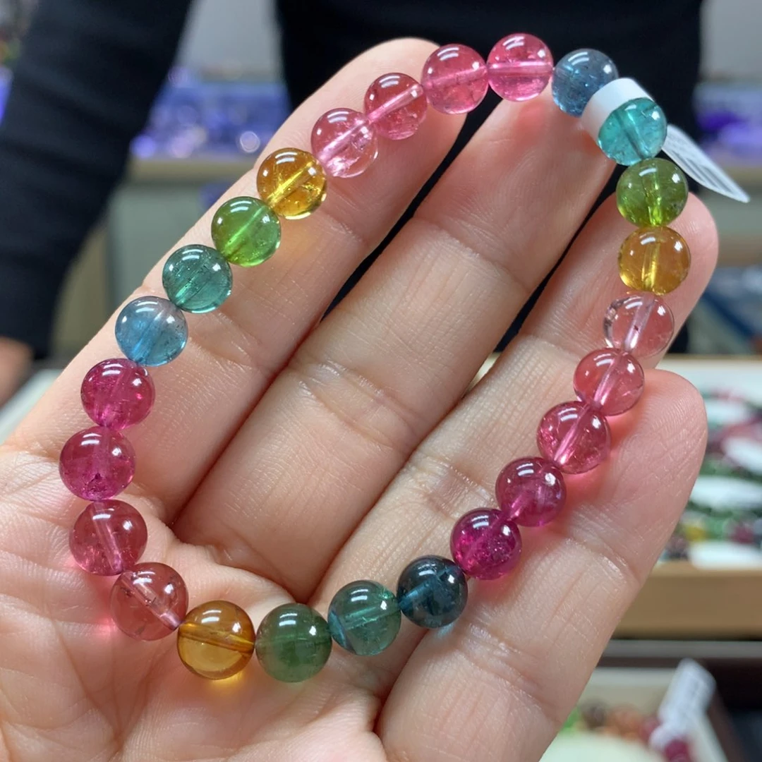 碧玺手链未镶嵌7.5毫米左右