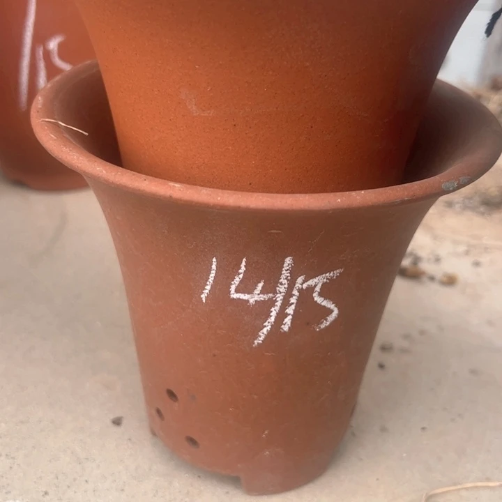 红陶紫砂兰花盆微瑕