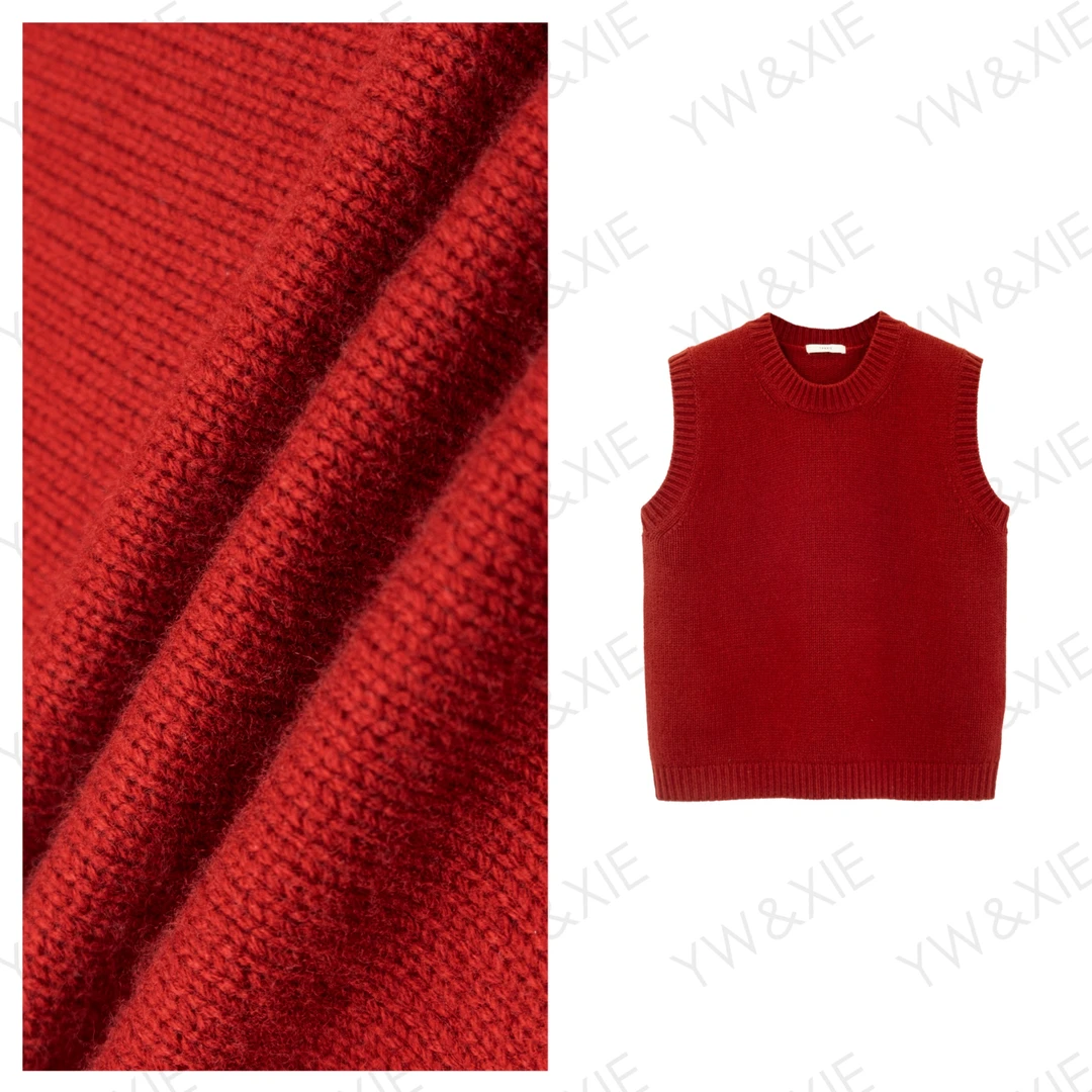 YW&XIE「拿铁榛果」“95%羊毛+300K”<Y007>气质马甲外套保暖叠穿上衣