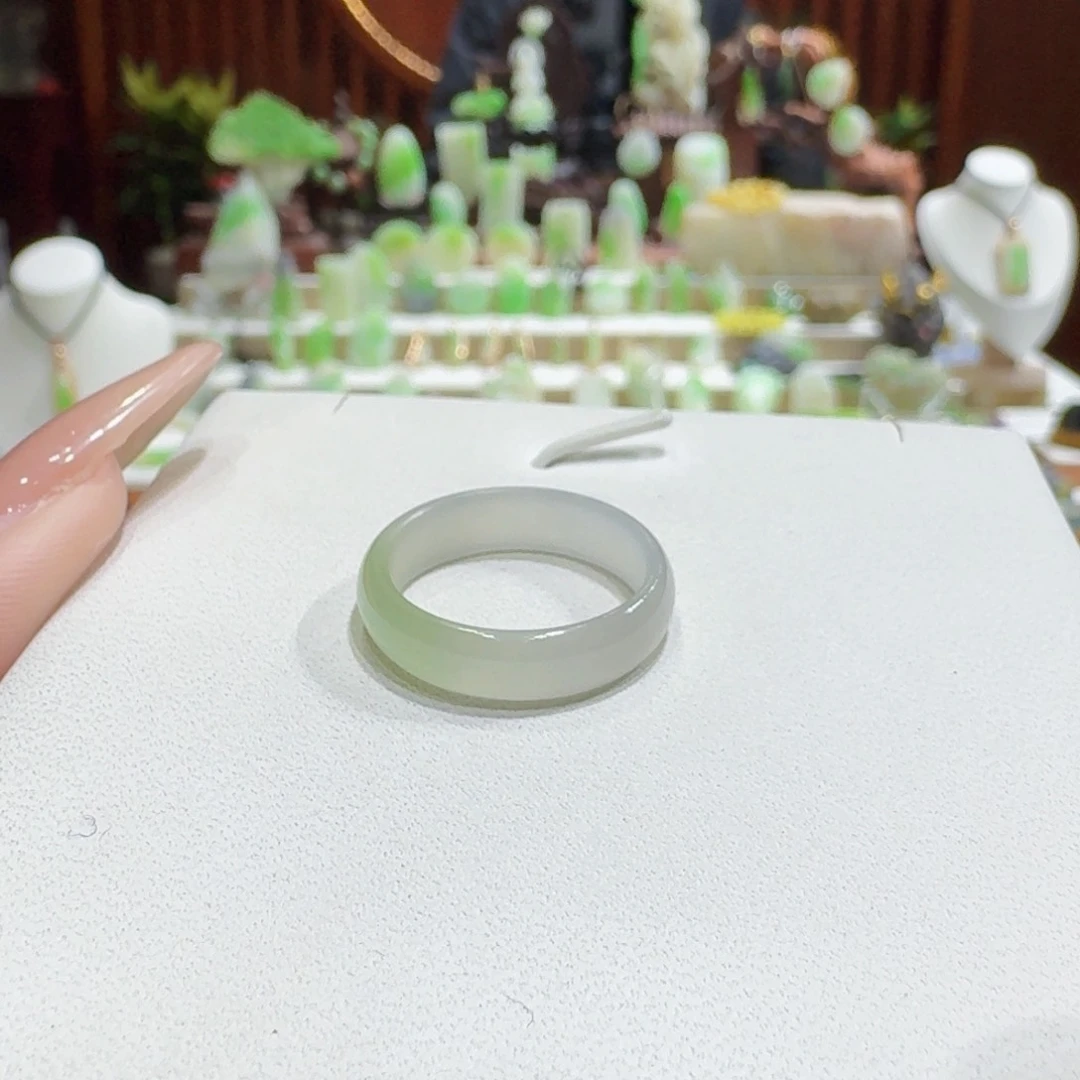 和田玉翠青18未镶嵌