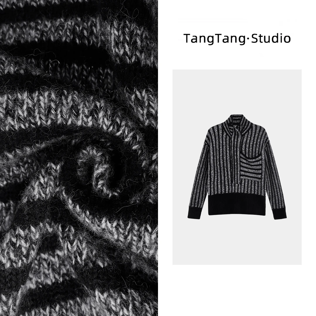 【TangTang·Studio】条纹毛衣时尚气质显瘦女装毛衣-115605