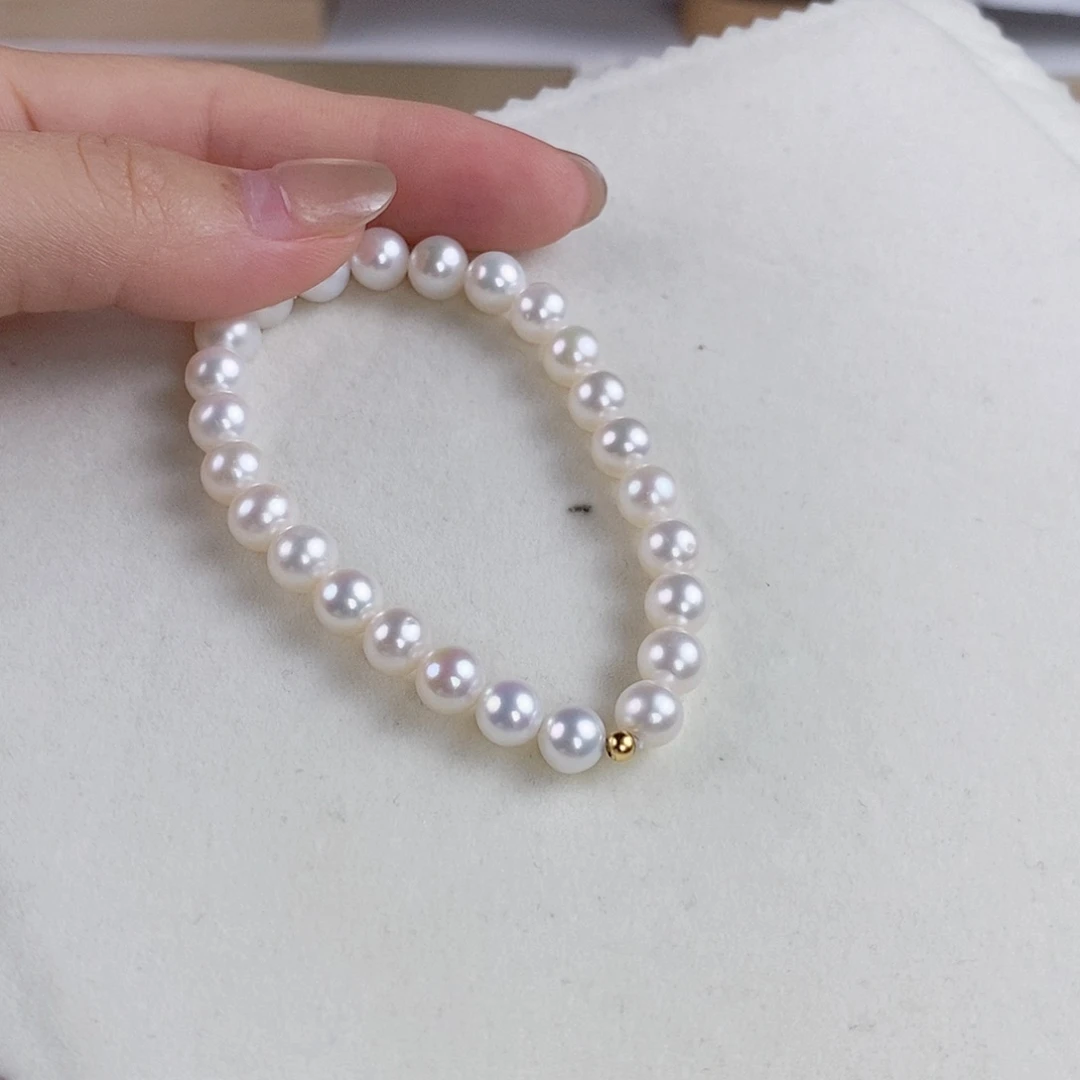 淡水珍珠手绳银S925镶嵌