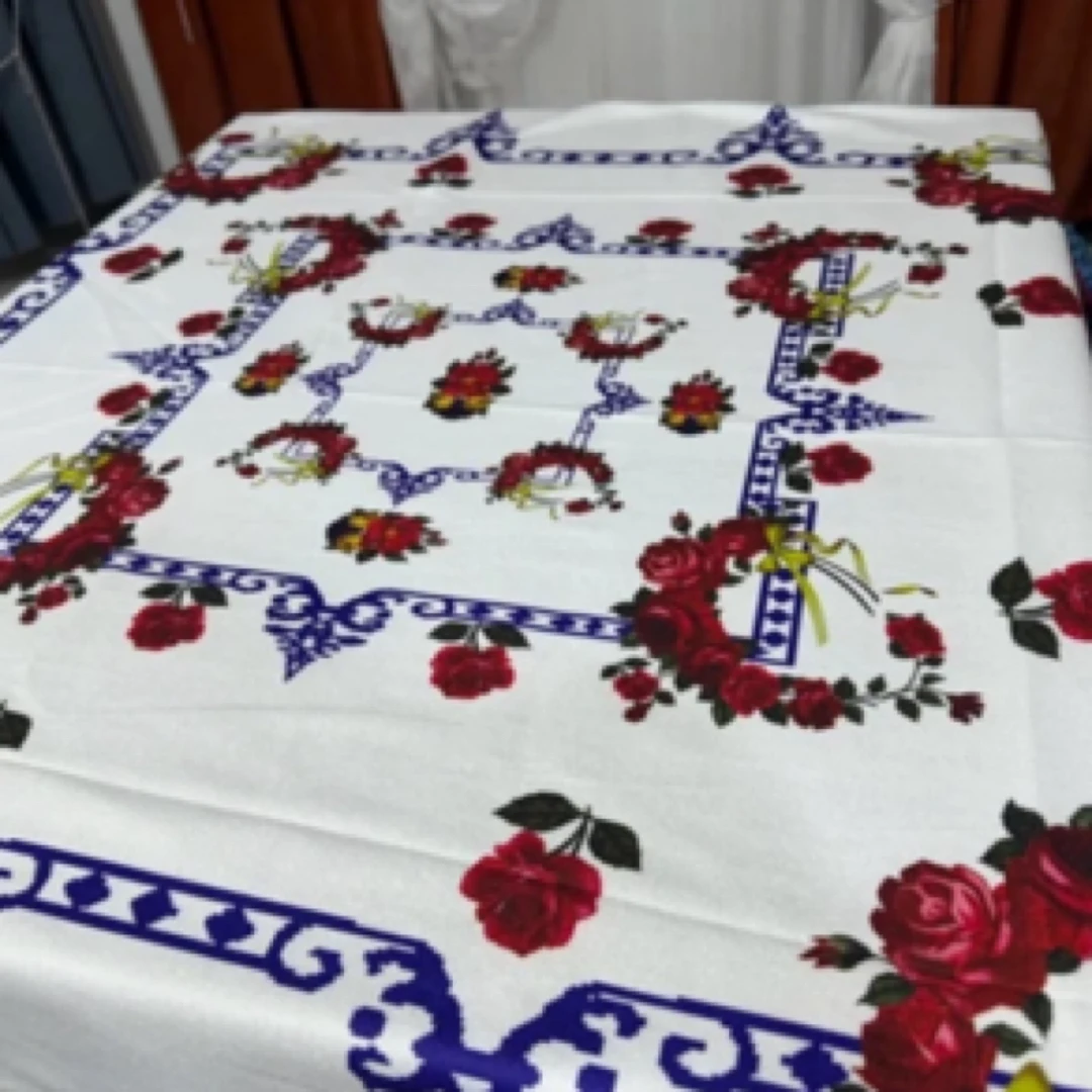 复古民族风印花餐桌布金丝绒绣花欧式台布