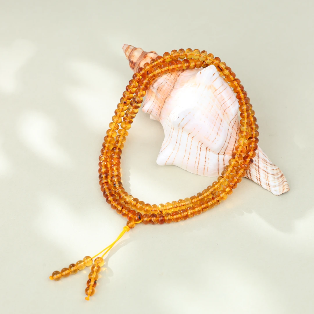 【央博玉】琥珀豆油佛珠项链-约6mm-YB94840058-多样性发一|BHP2