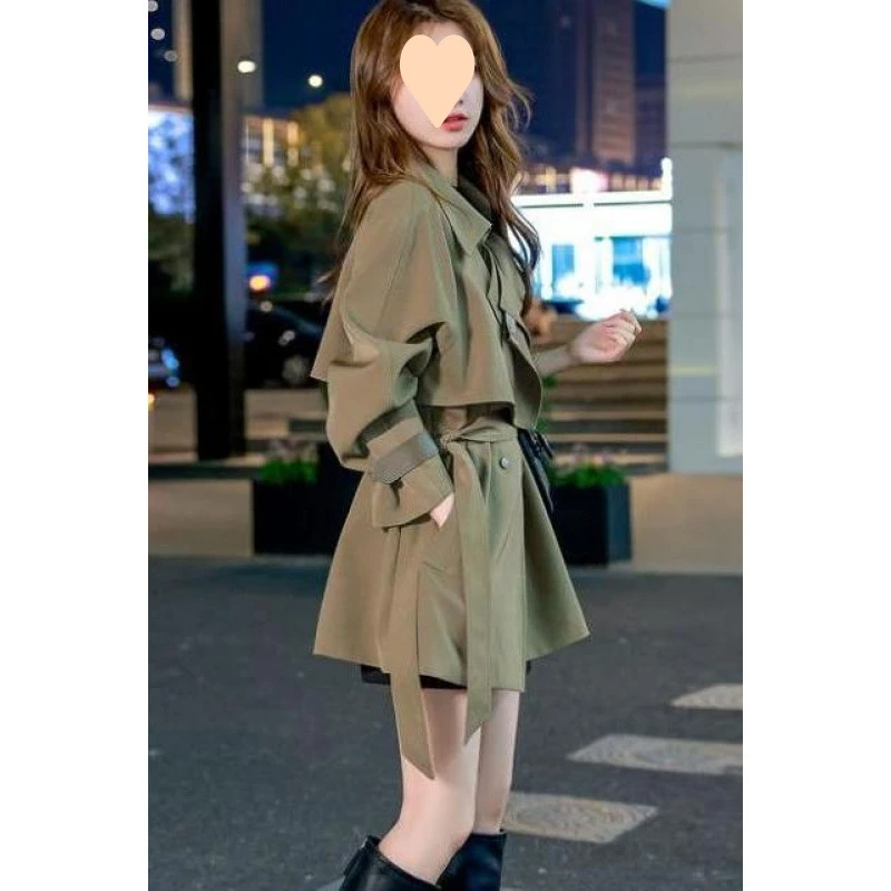 风衣外套小个子女2025新款春秋中长款韩版时尚洋气大衣高端设计感