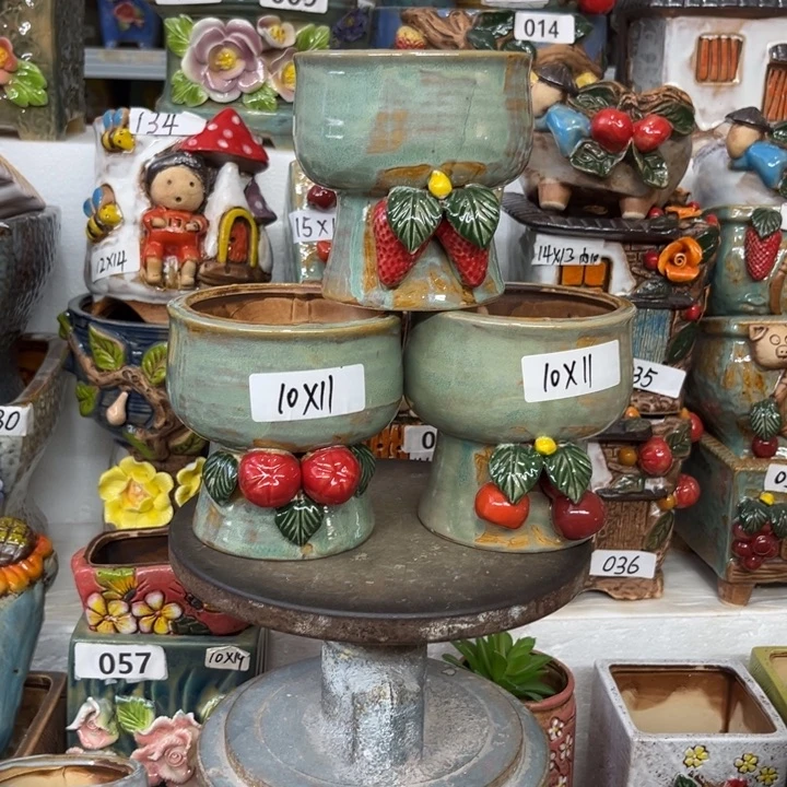 紫砂花盆粗陶材质多肉花盆