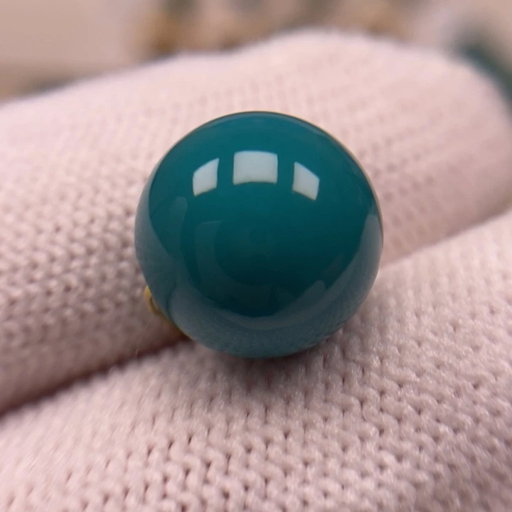 未镶嵌绿松石圆珠12mmAA877