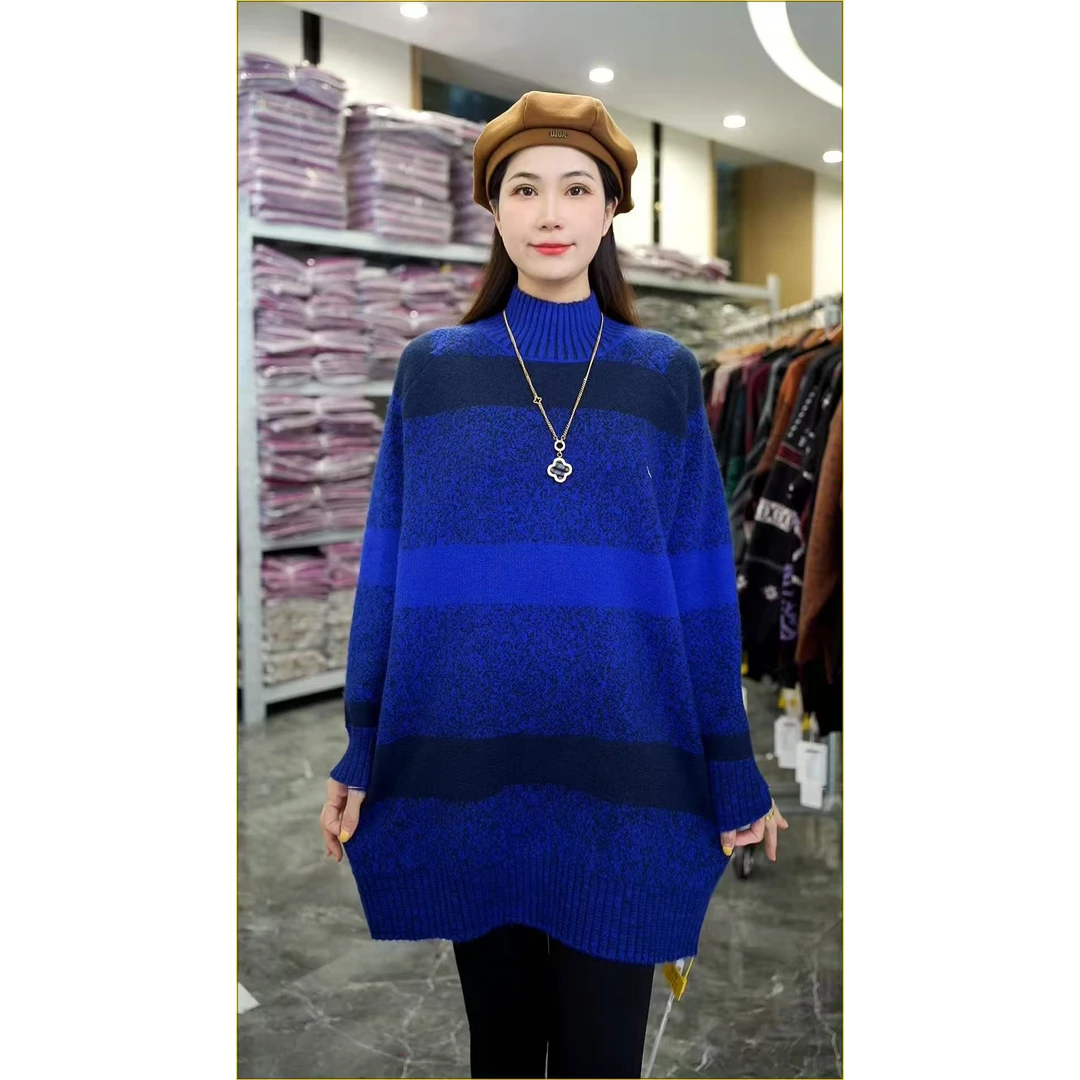 加厚保暖【深海光痕】秋冬时尚洋气高端大气上档次毛衣上衣-3095#