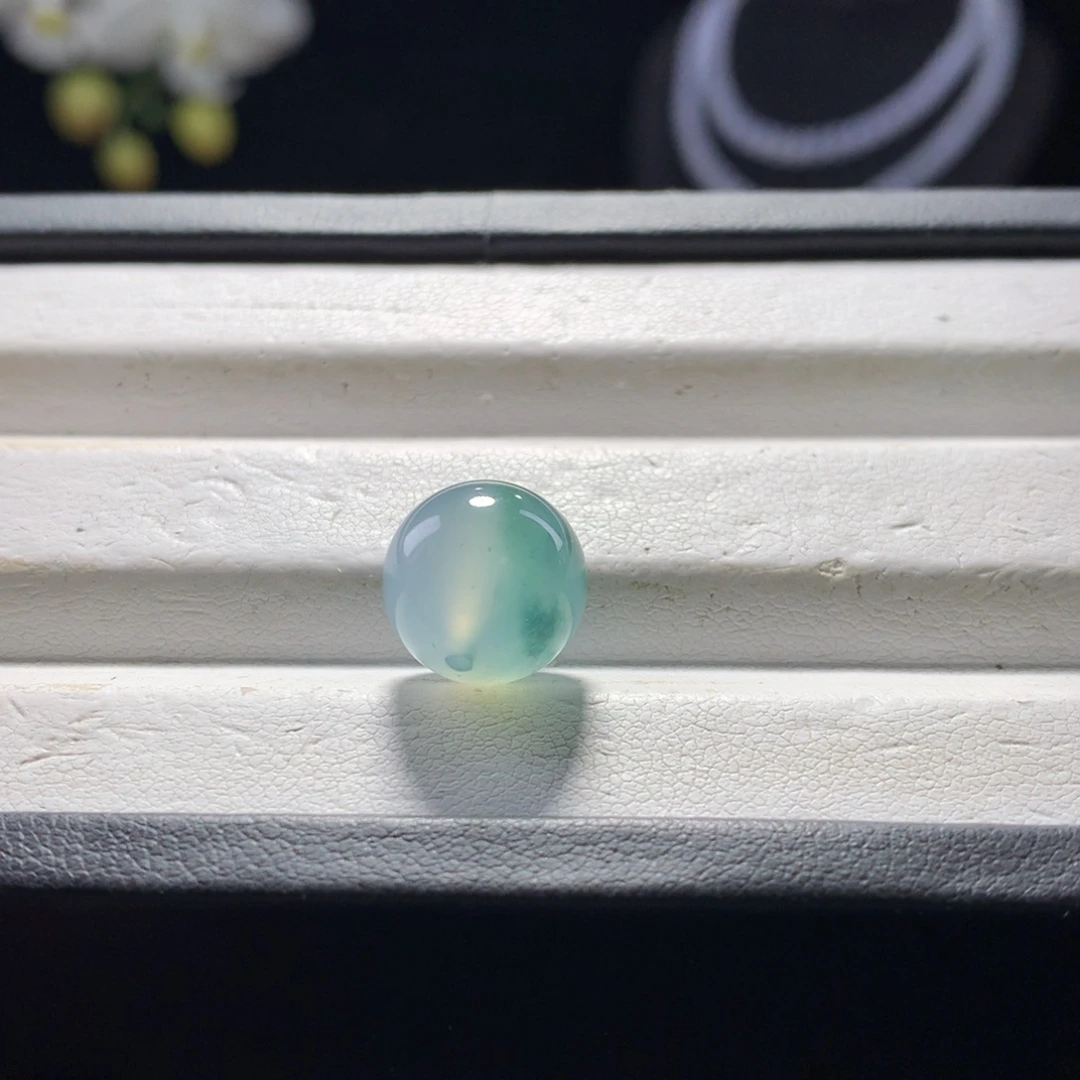 翡翠未镶嵌手串卡12白冰蓝飘绿