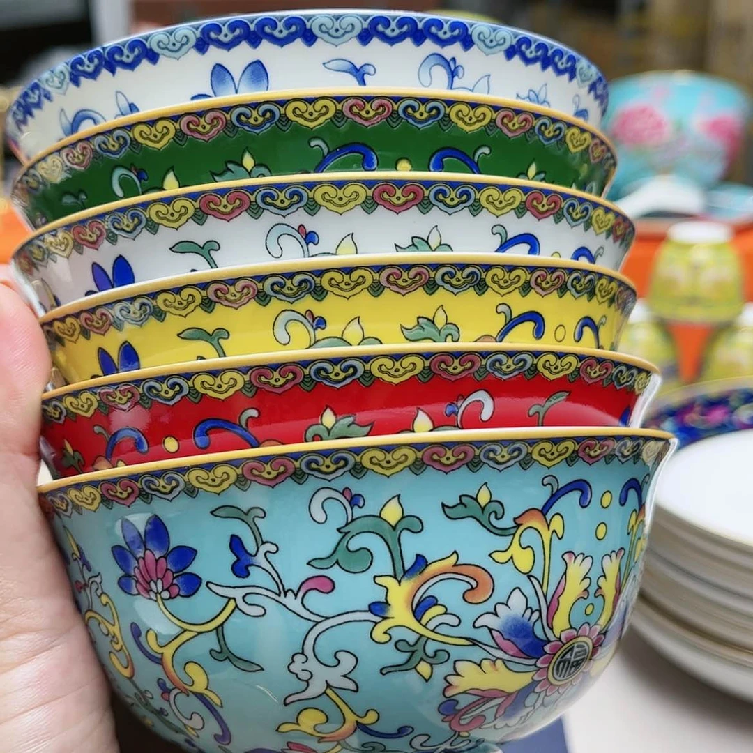 【闪购商品】珐琅4.5寸6个………………