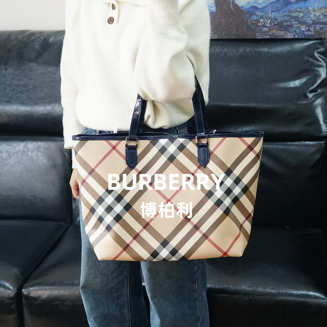 95新 BURBERRY/博柏利 巴宝莉/格纹单肩包/FYXJ01502057/2057