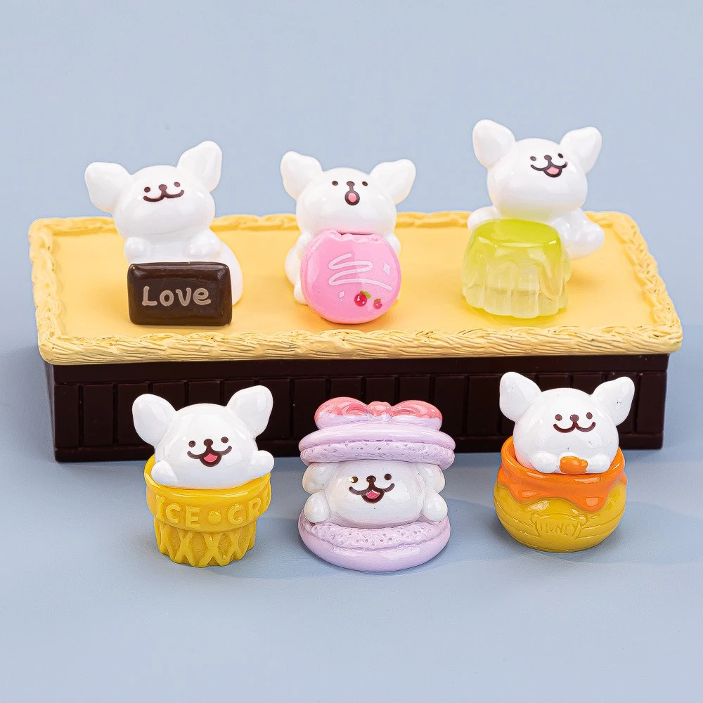 【可爱卡通线条狗】diy饰品配件树脂摆件食玩萌粒