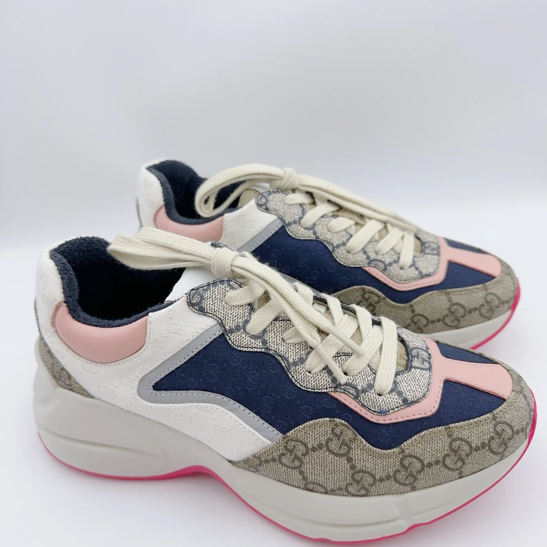 95新 GUCCI/古驰 37码/满印印花老爹鞋/01620