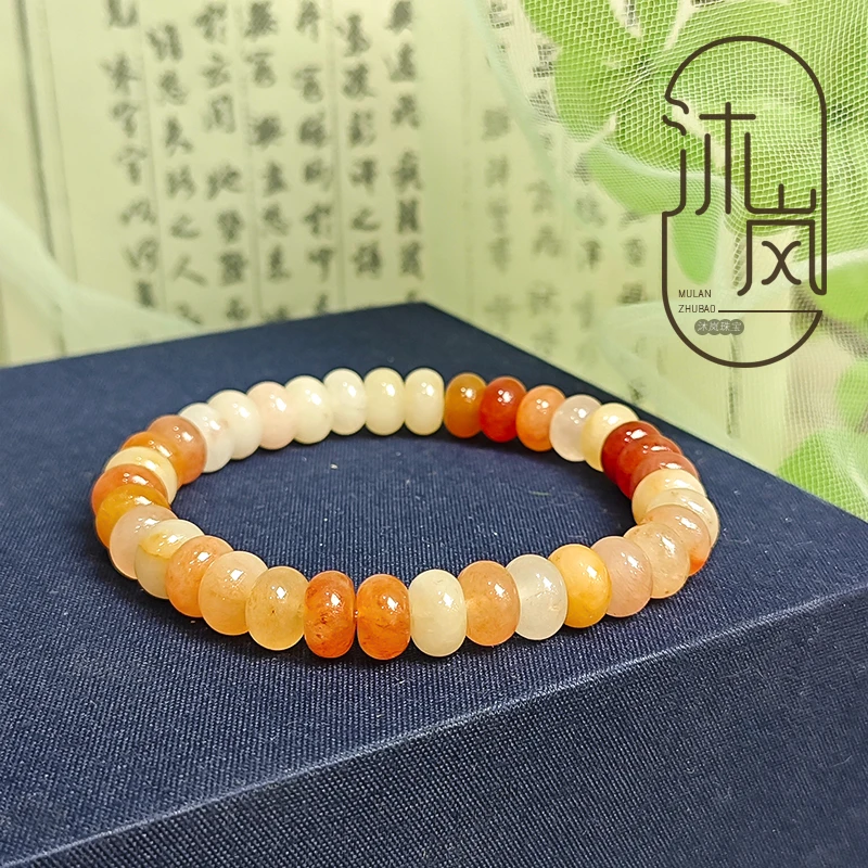 原创设计简约风金丝玉算盘珠女款气质显白手链 多样性发一SL092