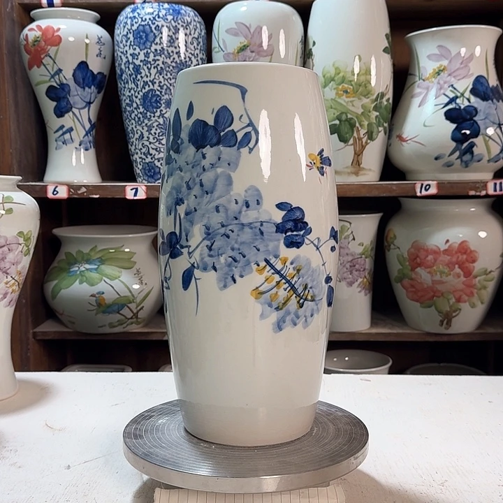 瓶高33腰鼓兰兰紫藤新款陶瓷陶瓷