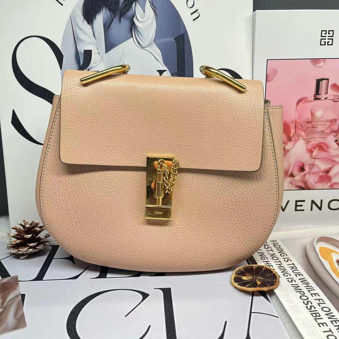 95新 Chloe/蔻依 drew系列 粉色小猪包 80518