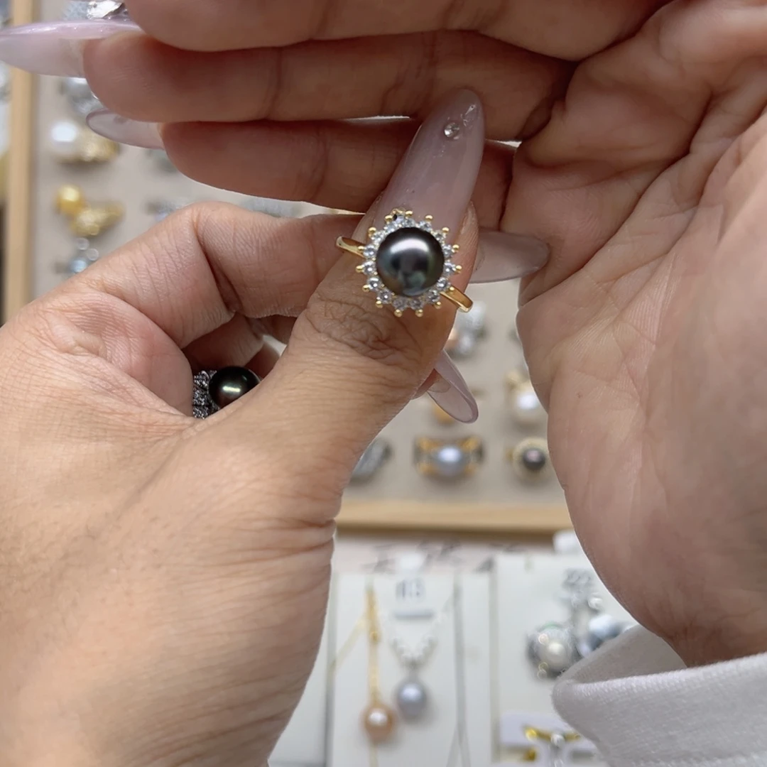 七***夏戒指淡水珍珠合金