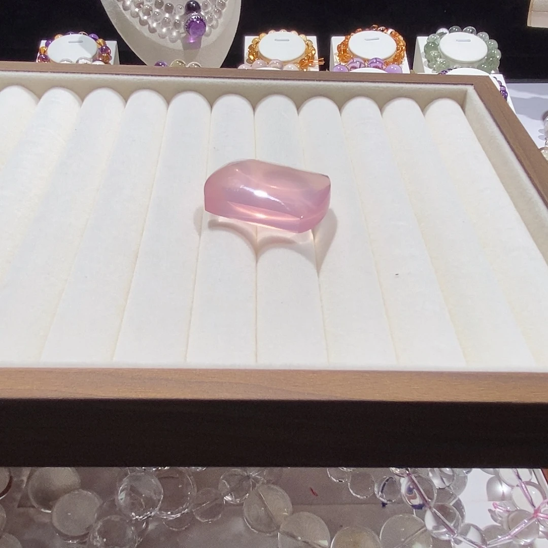 水晶手链未镶嵌全净马粉无事牌克60