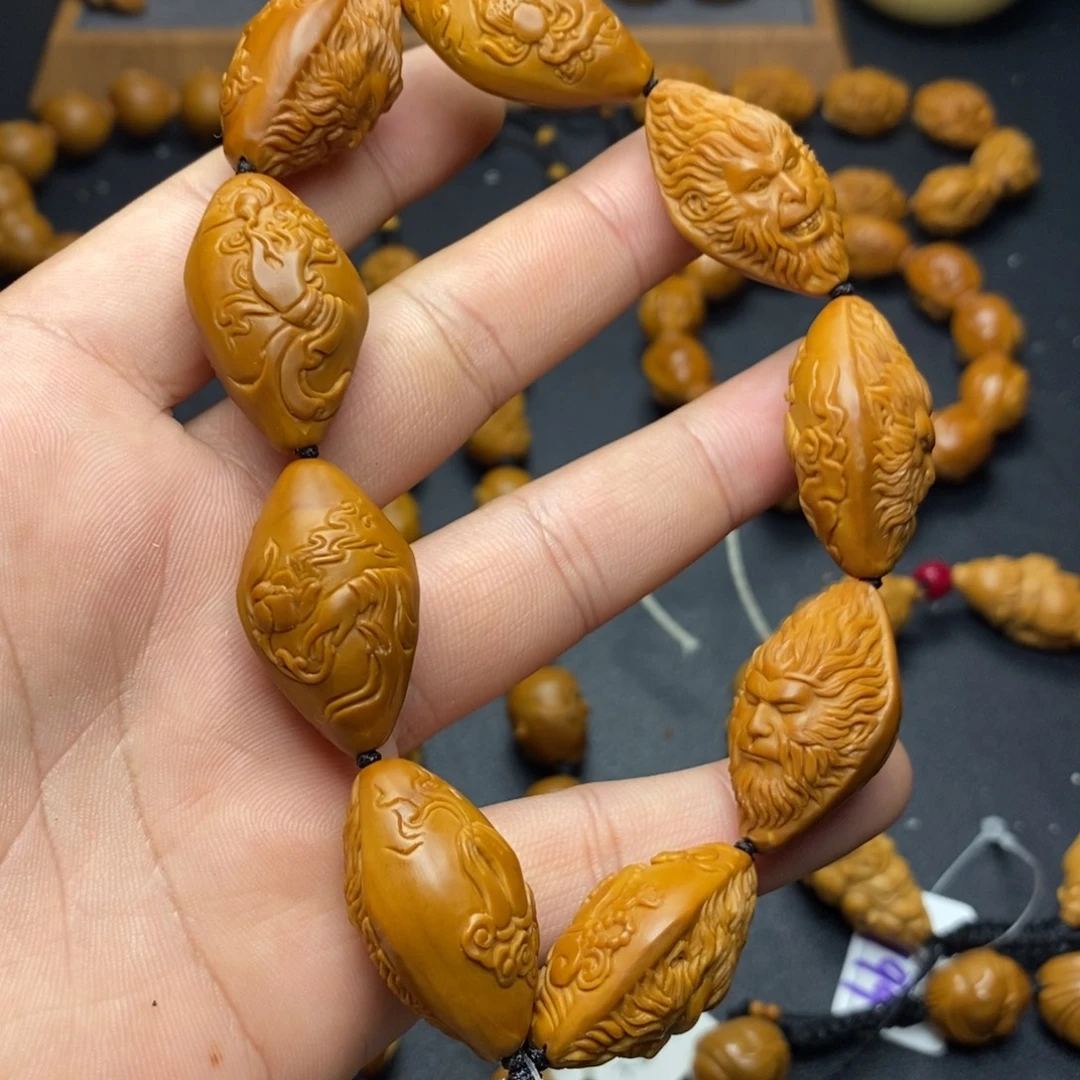整***条手串/手链橄榄核浮雕大圣