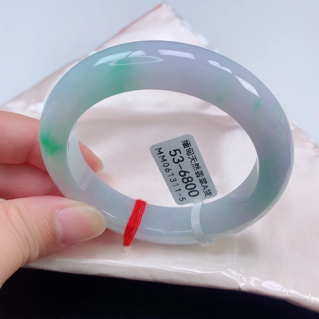 未镶嵌手镯翡翠53正圈