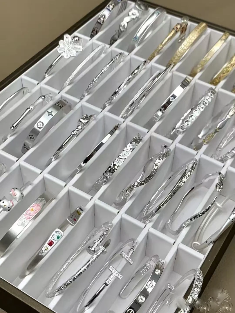 足银银制品 足银手镯饰品999纯银女款手镯