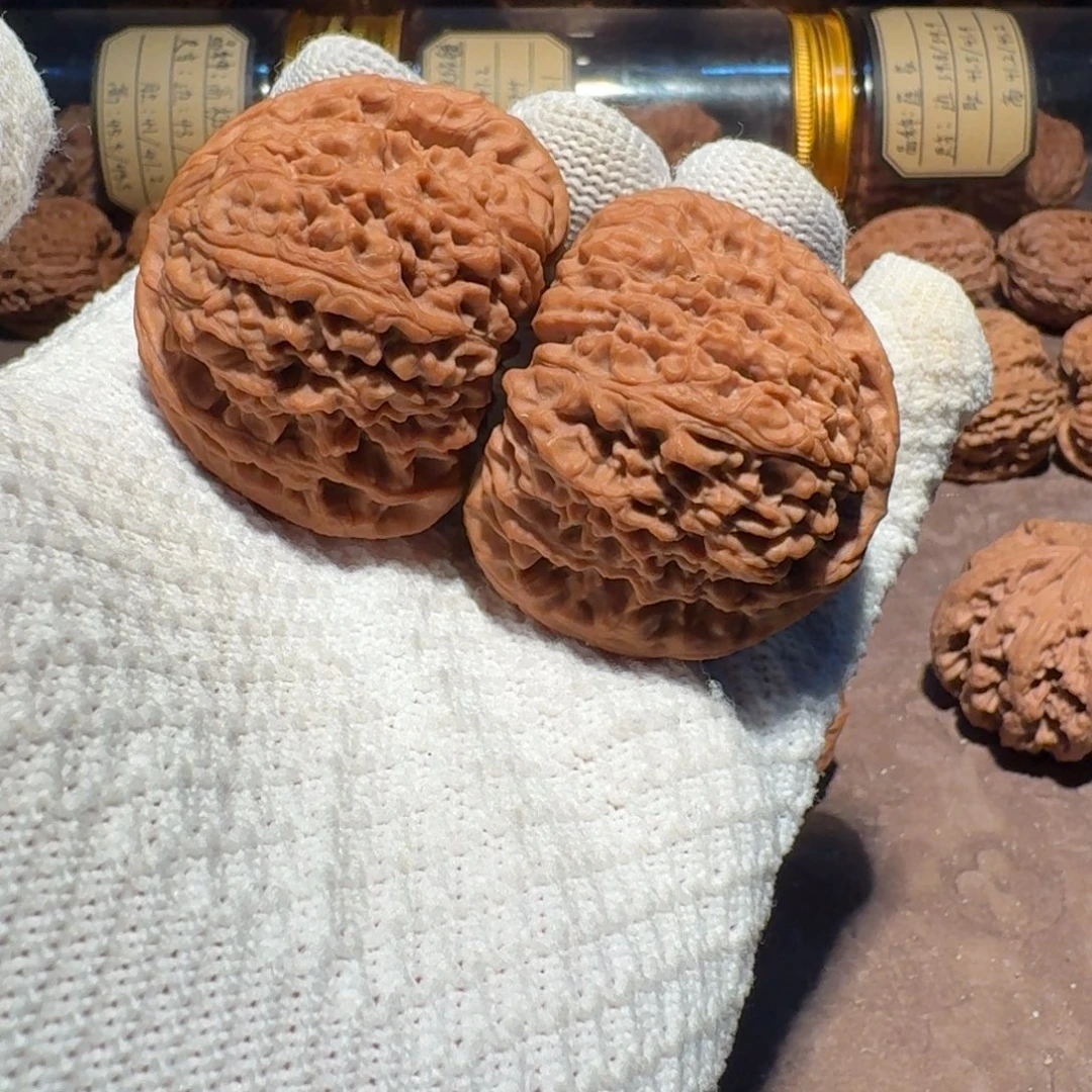 文玩核桃把件47拉丝球疆