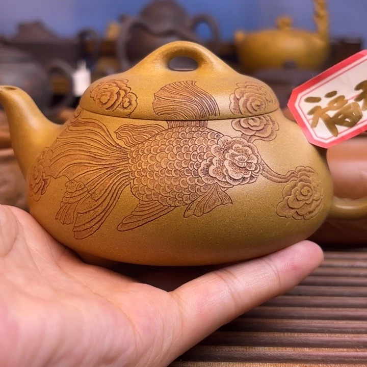 茶壶紫砂汉堂石瓢原矿黄金段220c